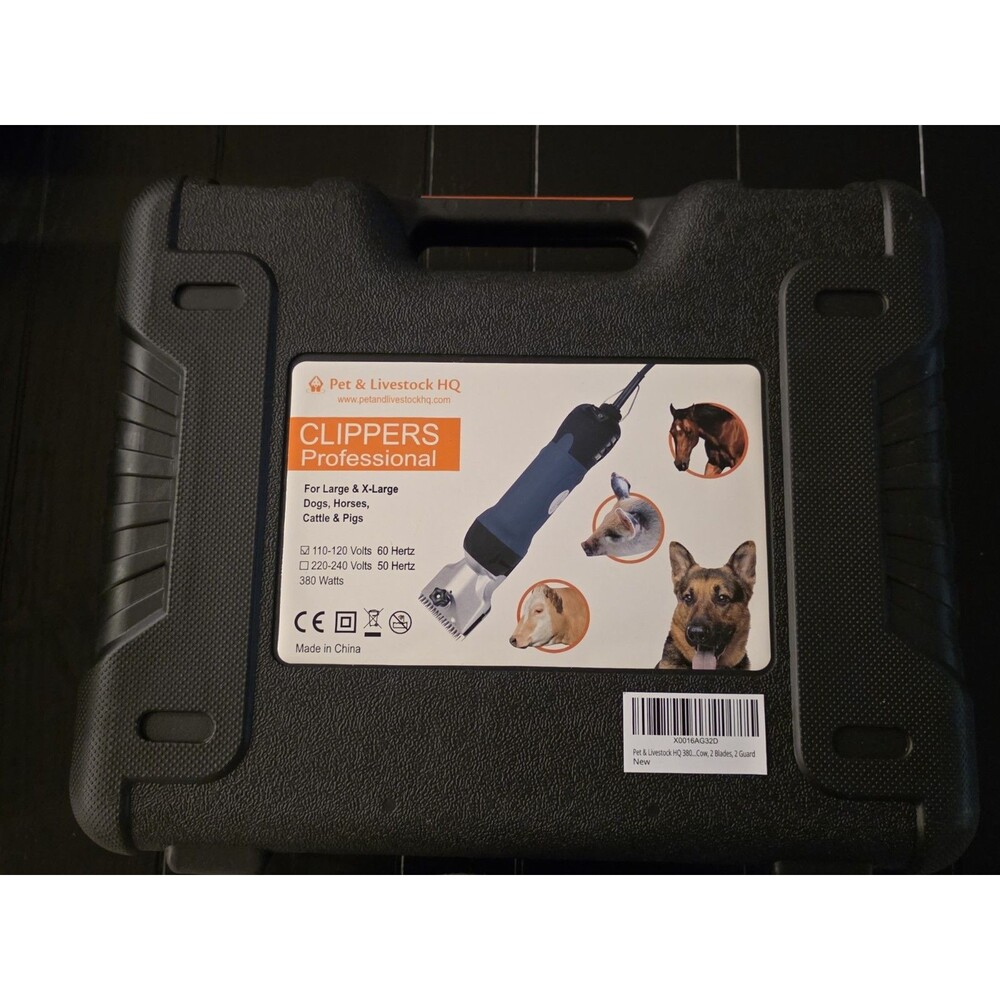 Pet & Livestock HQ Professional Electric Clippers Kit Case Blades Tools Grooming